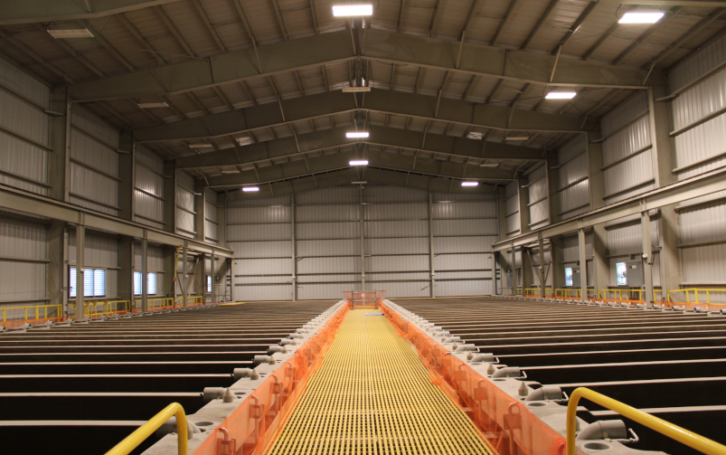 The installation of major components for Florence Copper’s solvent extraction and electrowinning plant is in progress. Courtesy of Taseko Mines