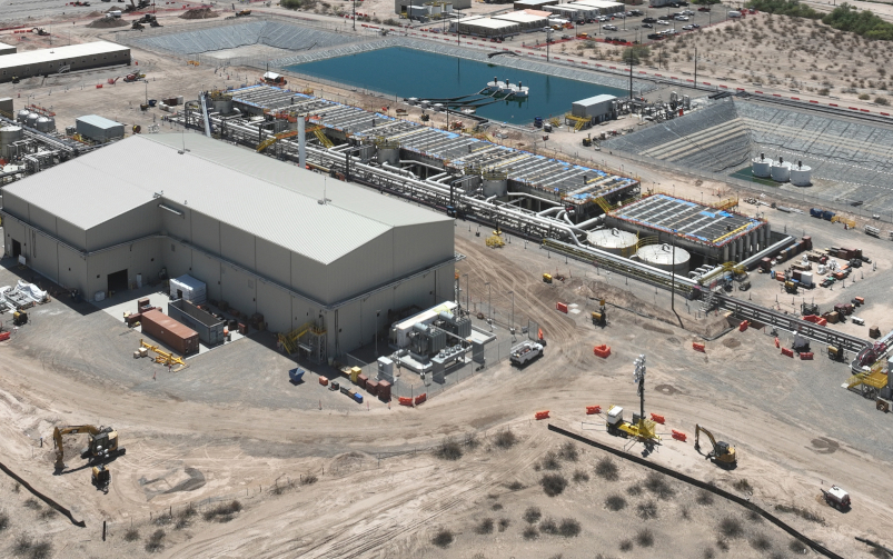 Construction of the commercial production facility at Florence Copper was over 90 per cent complete by the end of June. Courtesy of Taseko Mines